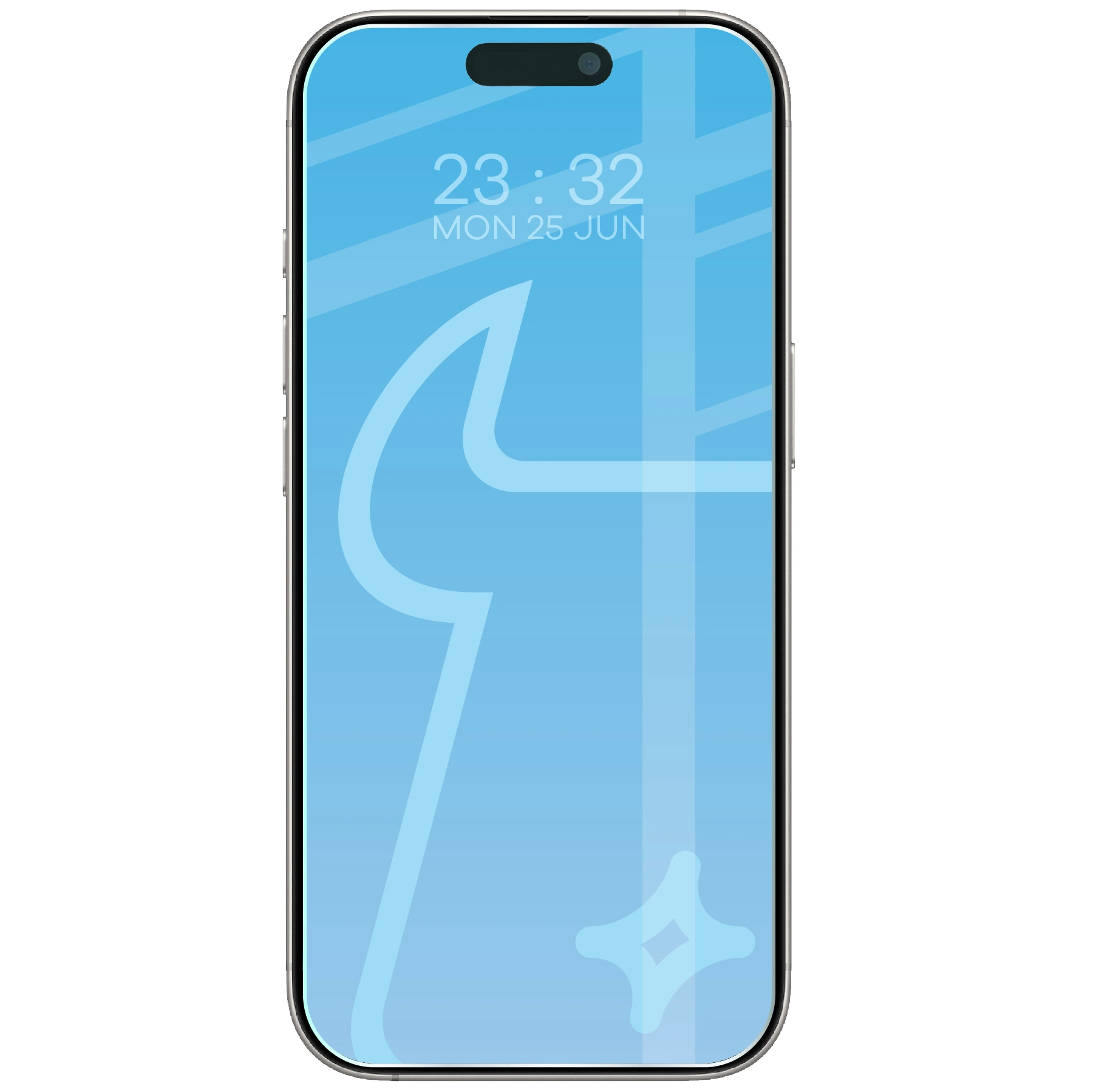 Wizualizacja na telefonie z nałożonym szkłem hartowanym Bizon Glass Clear